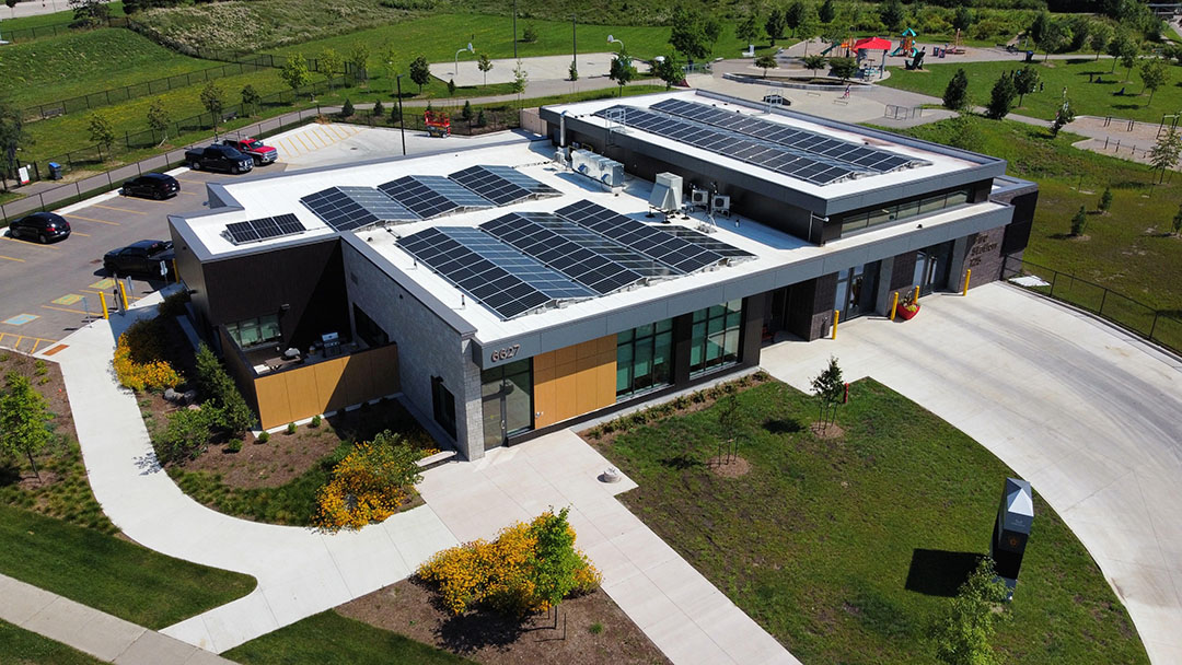 Fire hall solar installation