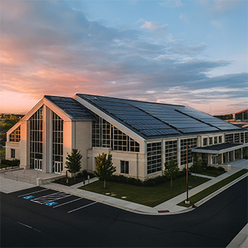 Solar installation on building